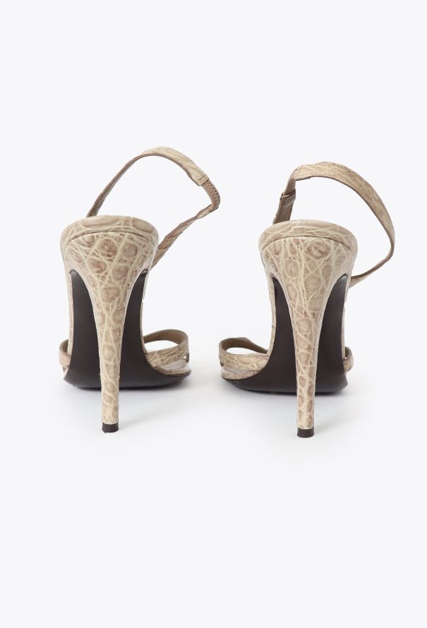 Bottega Veneta Embossed Crocodile Sandals - 4
