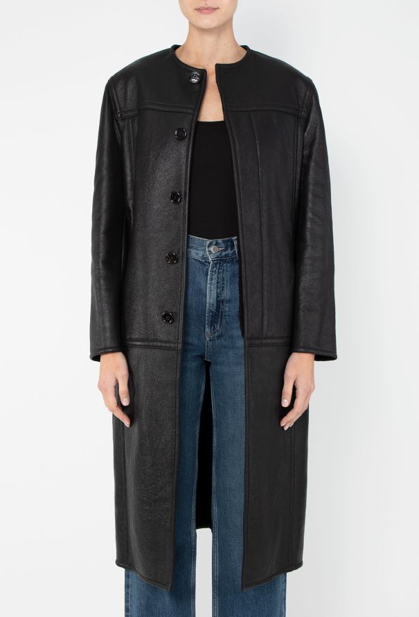 Céline 2021 Leather Shearling-Lined Coat - 3 Céline 2021 Leather Shearling-Lined Coat - 3