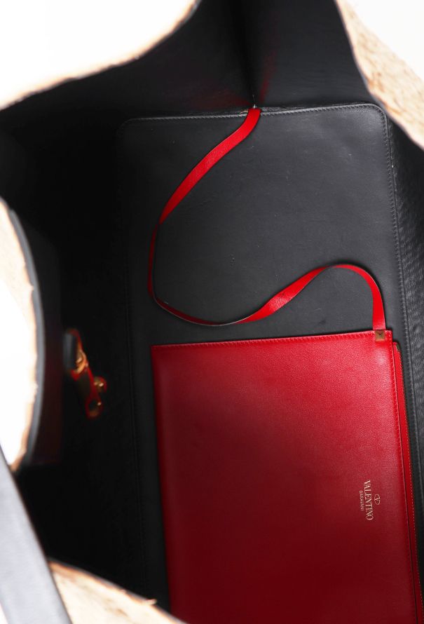 Valentino Raffia Vlogo Escape Tote Bag - 12 Valentino Raffia Vlogo Escape Tote Bag - 12