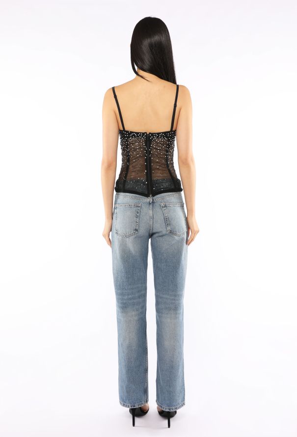 Dolce & Gabbana Embellished Mesh Corset Top, 2000 - 4