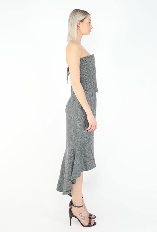 Chloé F/W 1999 Herringbone Corset Ensemble - 5