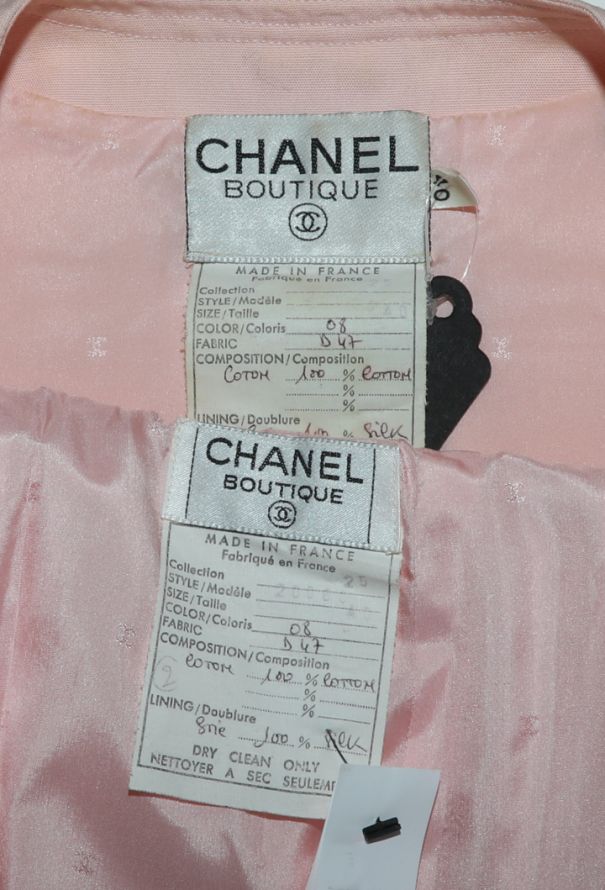Chanel Collarless 'CC' Cotton Ensemble, S/S 1991 - 9