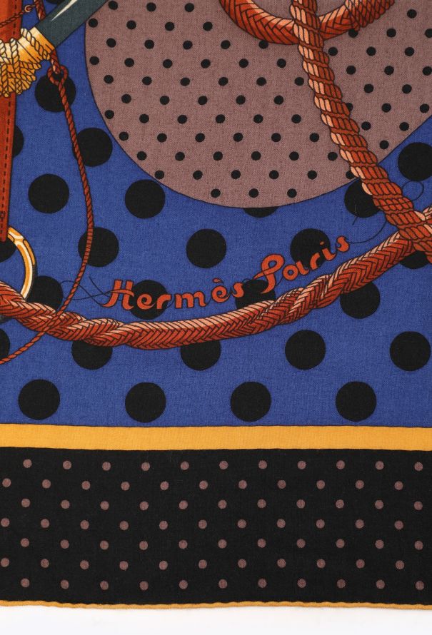 Hermès 'Clic Clac à Pois' Cashmere Grand Carré 140cm - 6