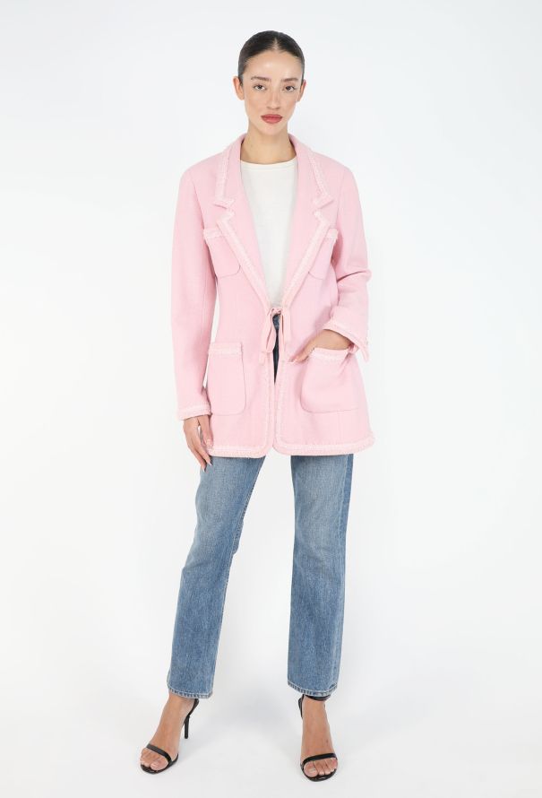 Chanel CAMPAIGN F/W 1994 Frayed Bouclé Jacket - 4