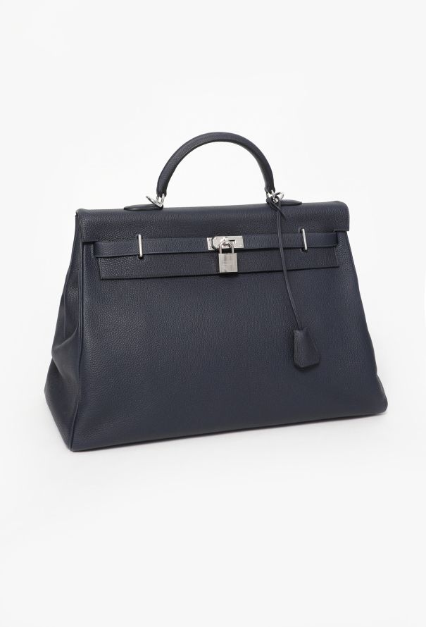 Hermès Bleu Nuit Togo Kelly Retourné 50 - 6