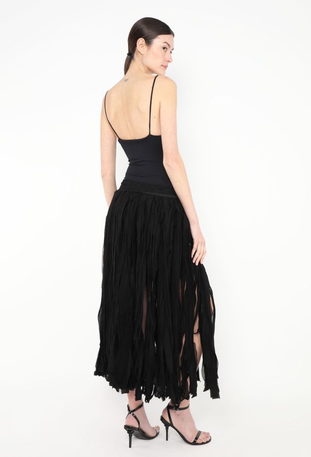 Yohji Yamamoto Distressed Fringe Skirt - 4 Yohji Yamamoto Distressed Fringe Skirt - 4