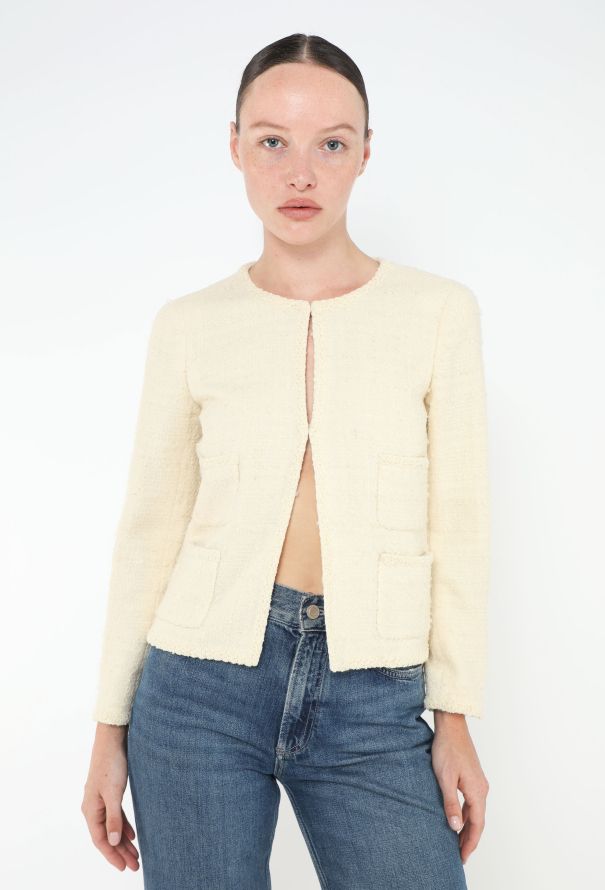 Chanel Bouclé Trim Tweed Jacket - 2