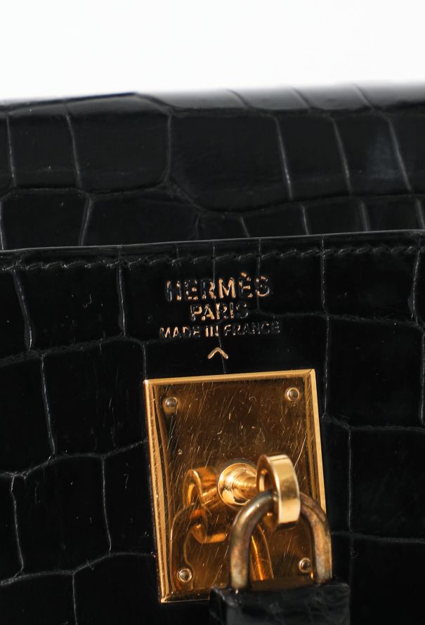 Hermès EXCEPTIONAL Porosus Kelly Sellier 35 - 12