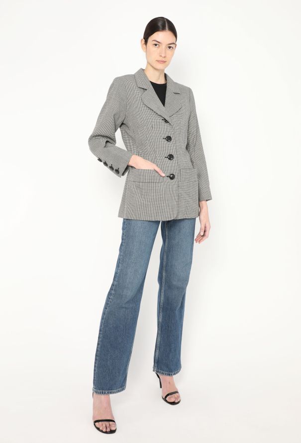 Saint Laurent 1990 Tailored Herringbone Blazer - 2 Saint Laurent 1990 Tailored Herringbone Blazer - 2