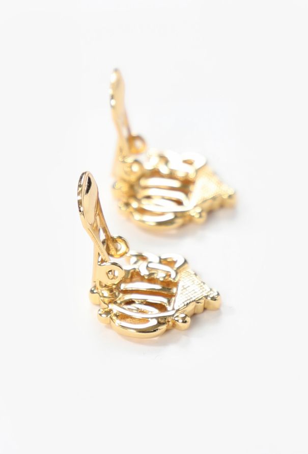Dior Vintage Monogram Clip Earrings - 4