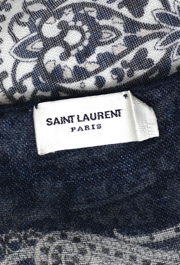 Saint Laurent Cashmere 45cm Paisley Foulard - 6