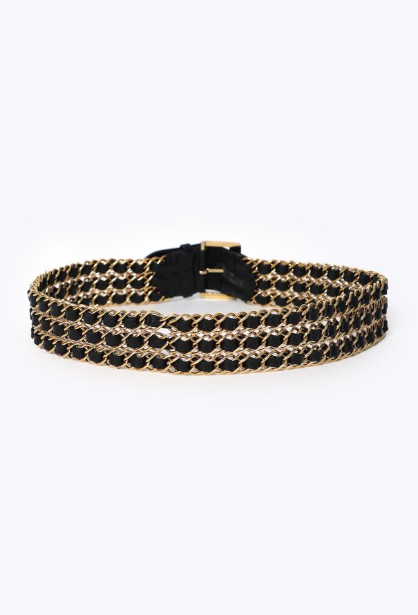 Chanel ICONIC F/W 1988 Chainlink Leather Belt - 5
