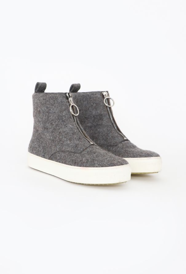 Céline F/W 2014 Felted Zip Boots - 3 Céline F/W 2014 Felted Zip Boots - 3