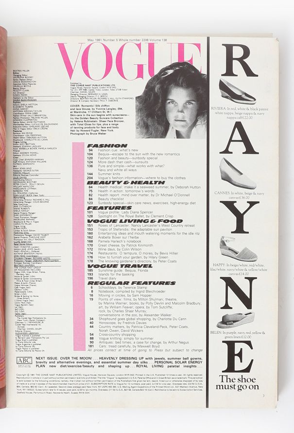 VOGUE UK 1981 Bruce Weber Cover Set - 4 VOGUE UK 1981 Bruce Weber Cover Set - 4