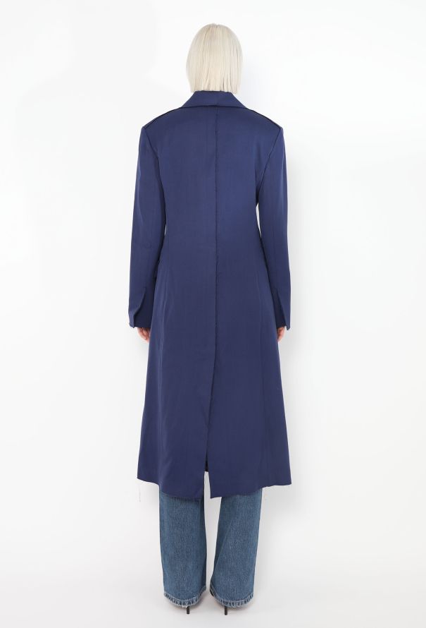 Loewe 2020 Distressed Trim Notched Coat - 5