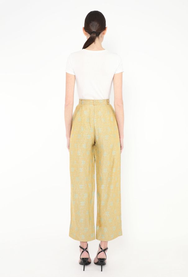 Saint Laurent '80s Floral Jacquard Pants - 4