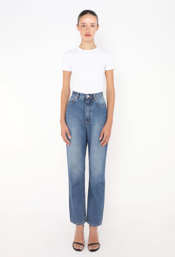 Alaïa High-Waisted Denim Jeans - 1