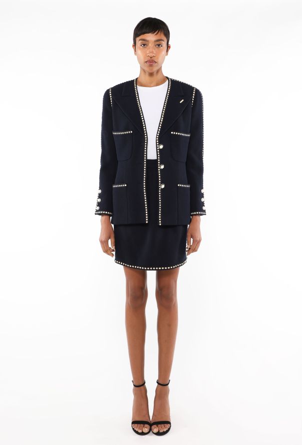 Chanel Bouclé Camélia Trim Ensemble, S/S 1992 - 4