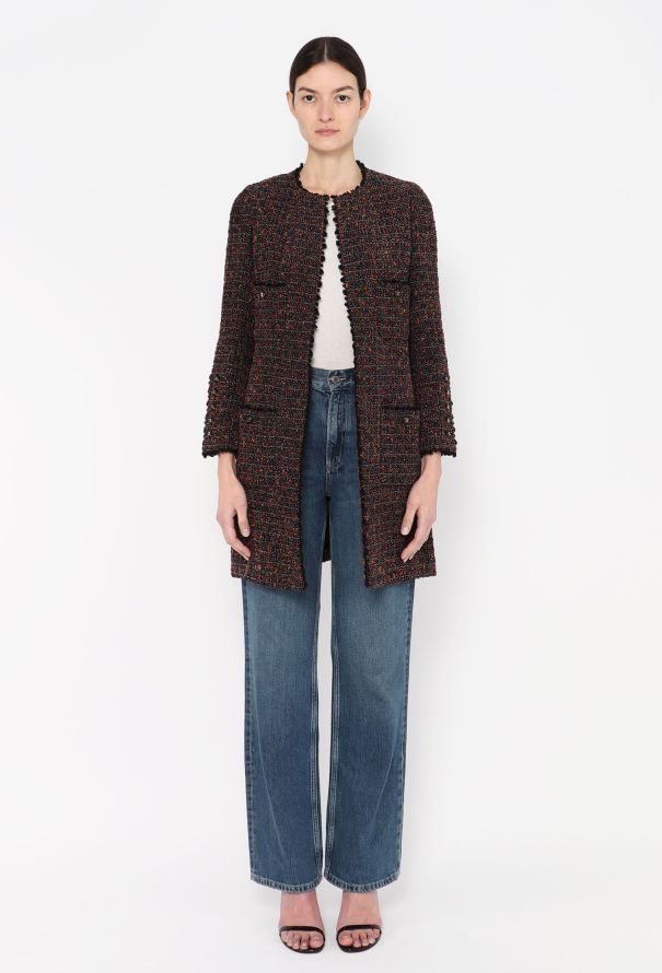 Chanel 1994 Tweed Frayed Trim Jacket - 2
