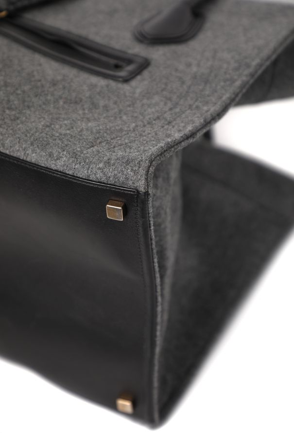 Céline Luggage Medium Wool Tote Bag - 6