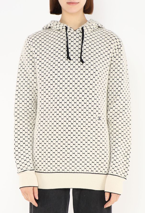 Céline Lattice Knit Triomphe Hoodie - 1