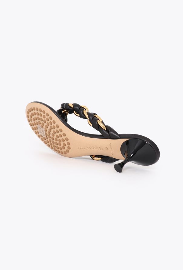 Bottega Veneta 2021 Braided Chainlink Kitten Sandals - 5