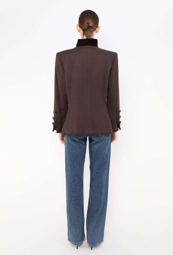 Saint Laurent COLLECTOR F/W 1988 Corduroy Trim Blazer - 6