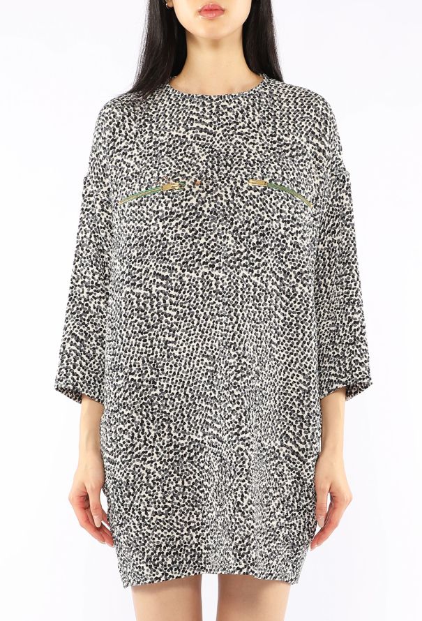 Céline Seersucker Silk Print Dress, Resort 2011 - 4