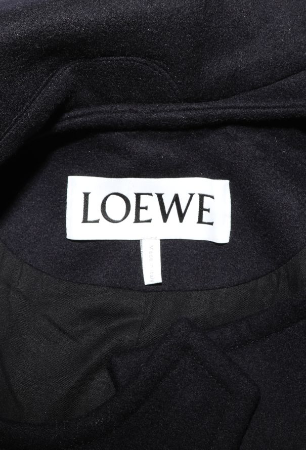 Loewe 2023 Naval Collar Wool Coat - 7