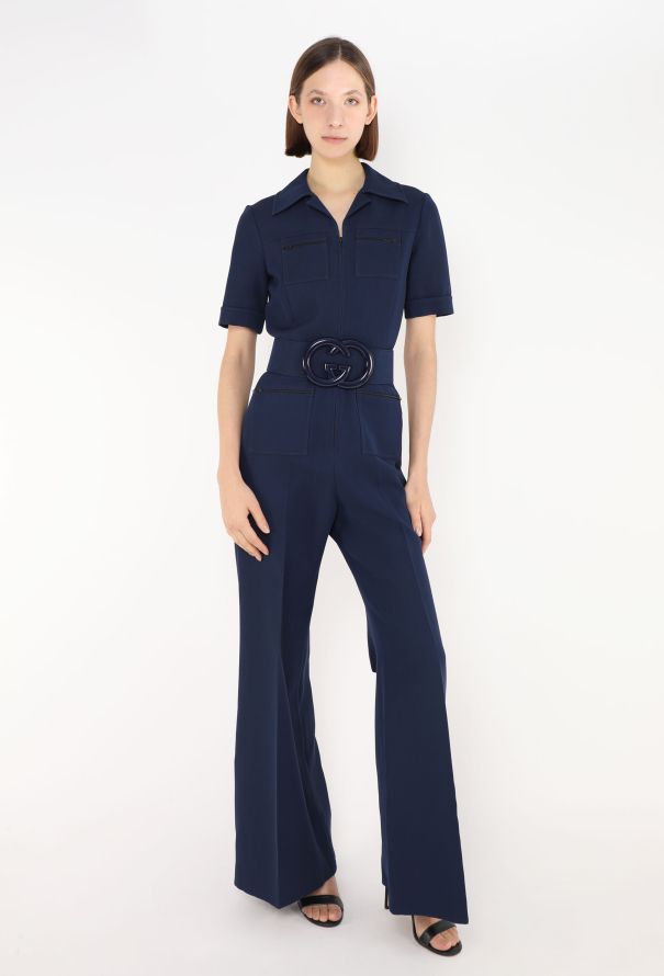 Gucci S/S 2018 Belted 'GG' Jumpsuit - 4 Gucci S/S 2018 Belted 'GG' Jumpsuit - 4