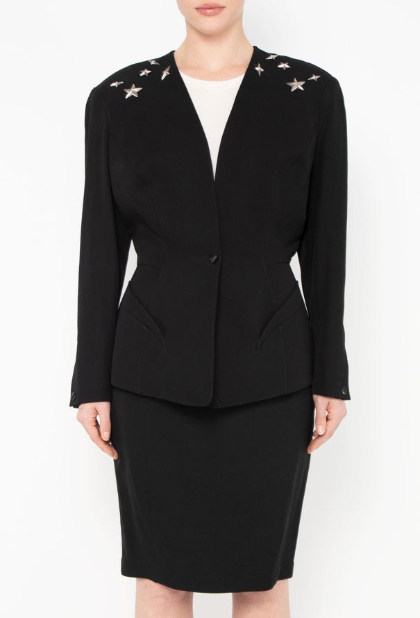 Thierry Mugler F/W 1990 Cinched Star Embellished Ensemble - 7 Thierry Mugler F/W 1990 Cinched Star Embellished Ensemble - 7