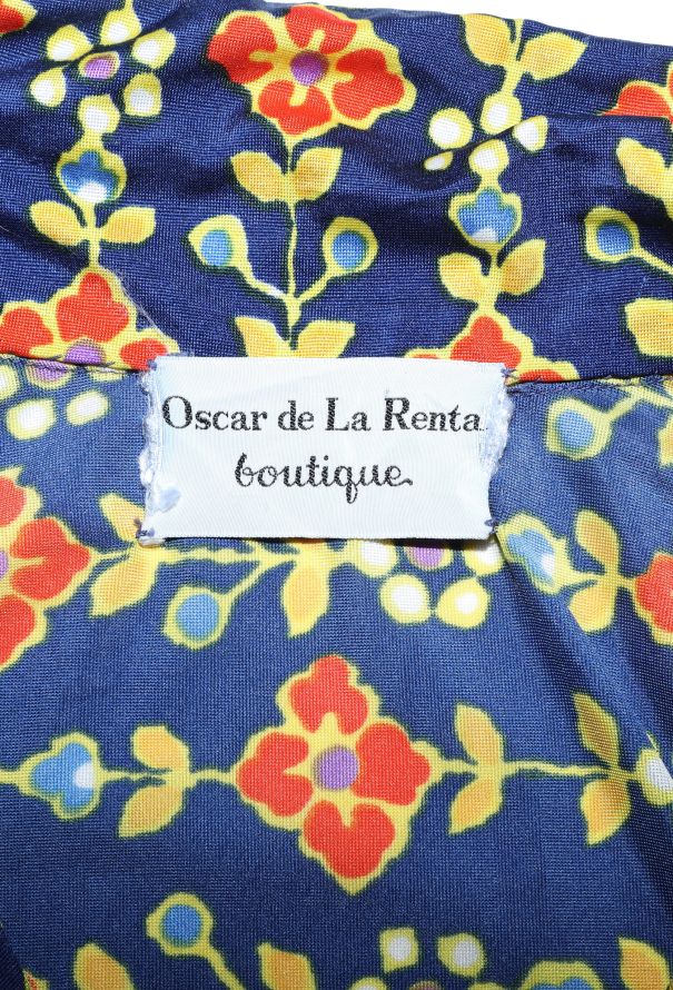 Oscar De La Renta COLLECTOR 1971 Printed Jersey Dress - 6