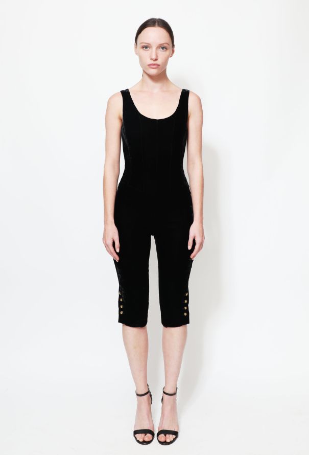 Chanel COLLECTOR F/W 1994 Velvet Jumpsuit - 5