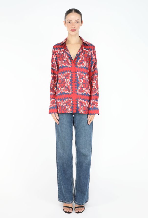 Valentino Resort 2019 Foulard Silk Blouse - 3