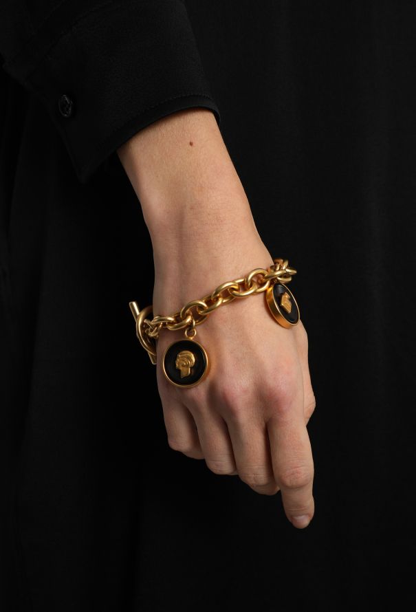 Chanel Vintage Amati Emblem Charm Bracelet - 1