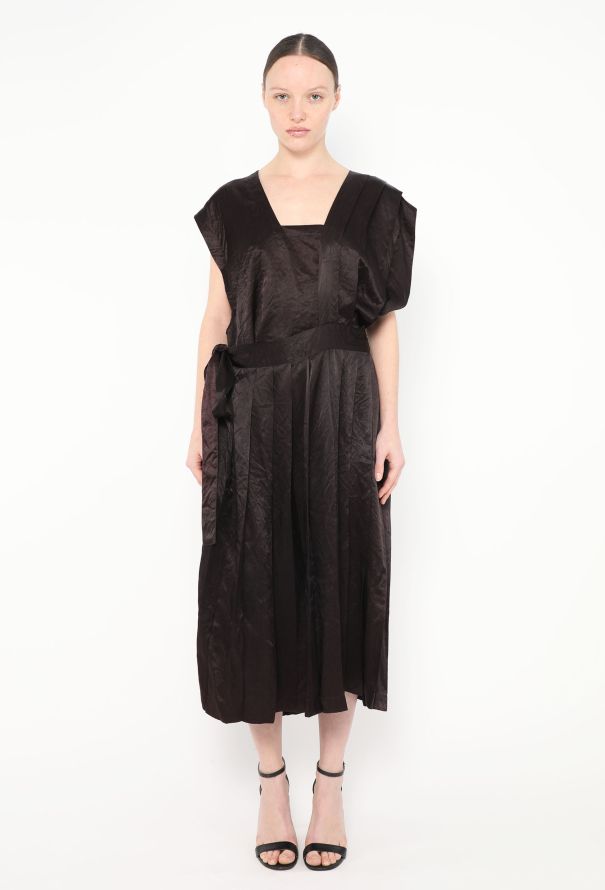 Comme des Garçons Early '90s Pleated Wrap Dress - 2