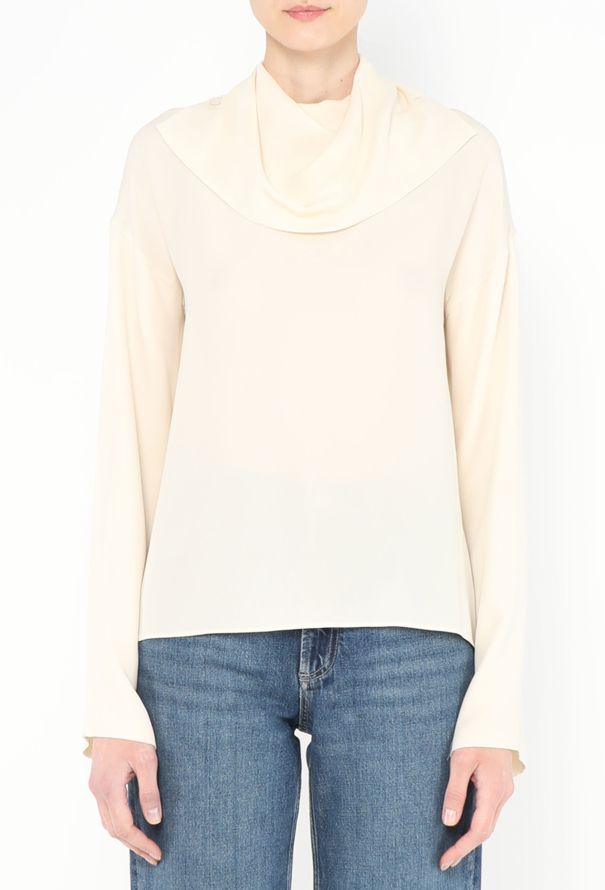 Chanel Cowl-Neck Silk Blouse - 1