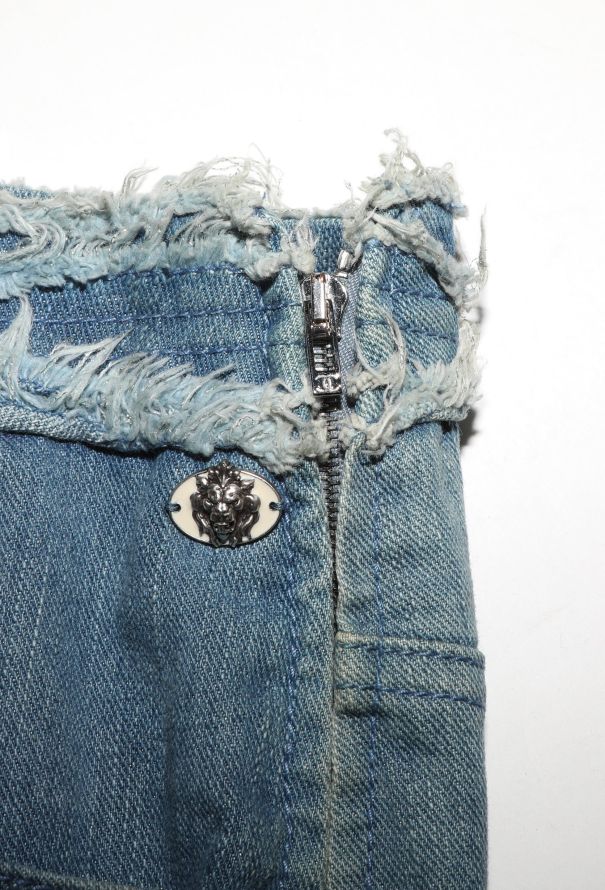 Chanel F/W 2008 Distressed Denim Skirt - 7 Chanel F/W 2008 Distressed Denim Skirt - 7