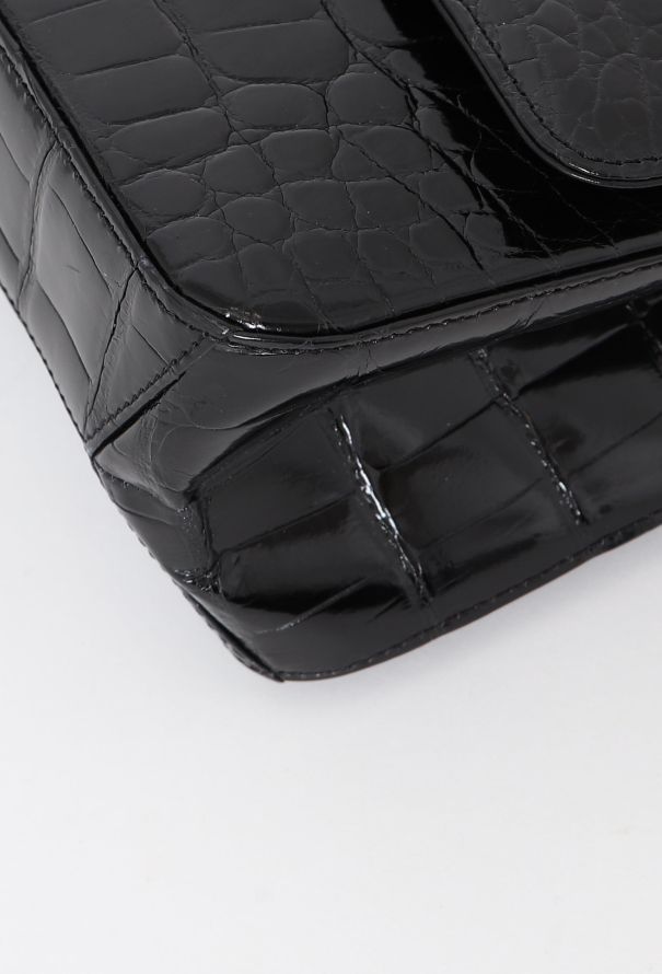 Chanel Black Alligator 2.55 Jumbo Flap Bag - 8