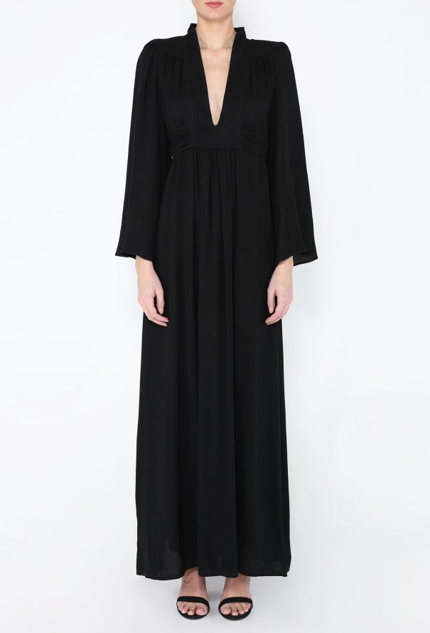 Ossie Clark '70s Plunging Crêpe Dress - 3
