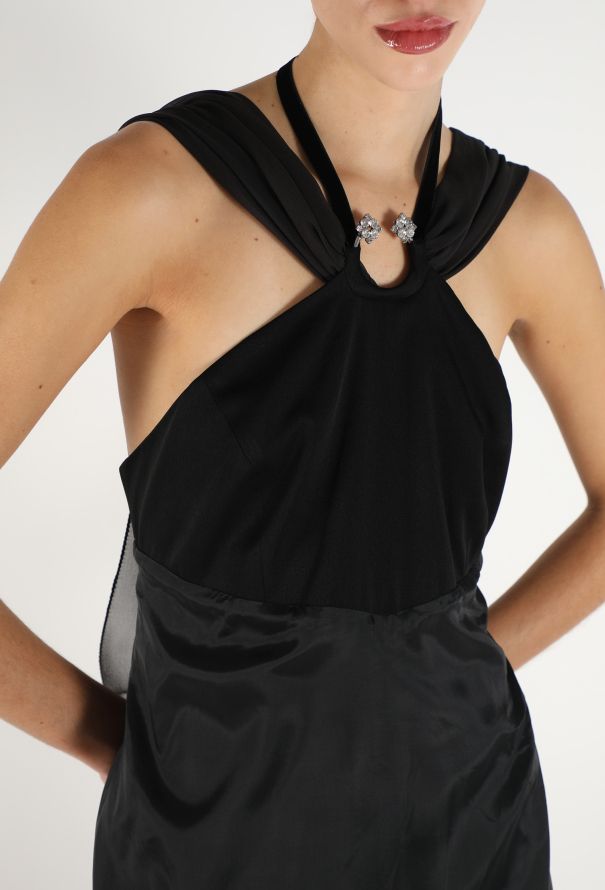 Maison Margiela RARE F/W 2006 Layered Strass Halter Gown - 3