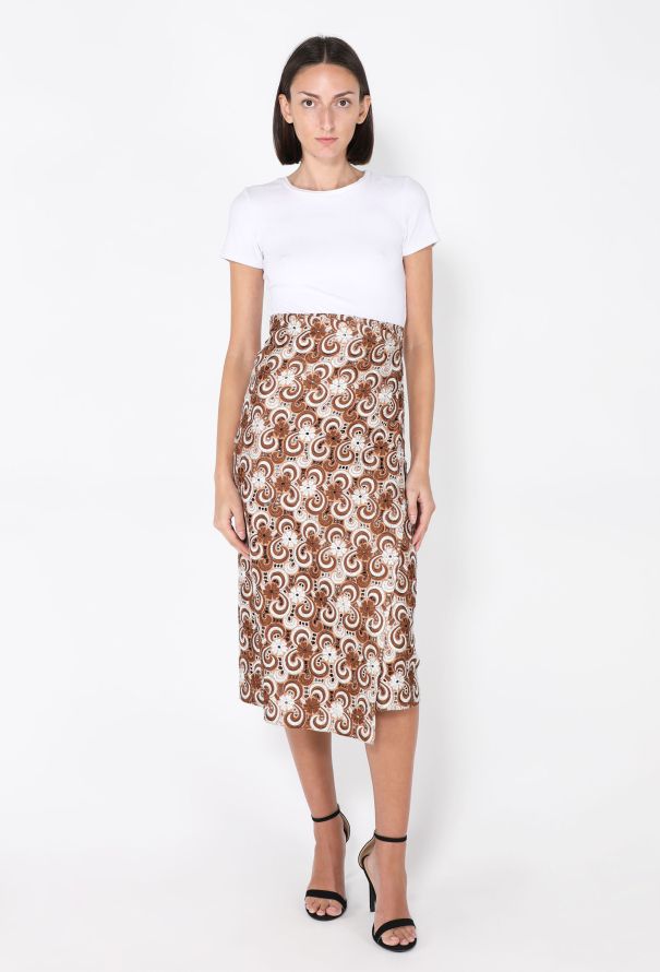 Comme des Garçons Floral Embroidered Wrap Skirt, 1999 - 1