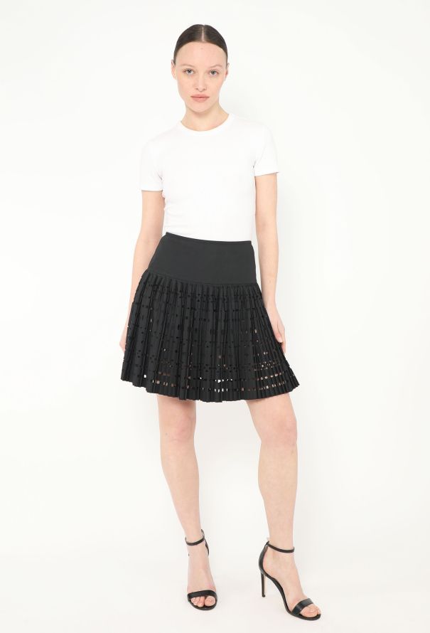 Alaïa Laser-Cut Skater Skirt - 1
