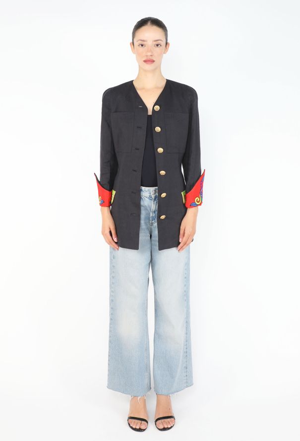 Gianni Versace Baroque Hourglass Linen Jacket, S/S 1991 - 4