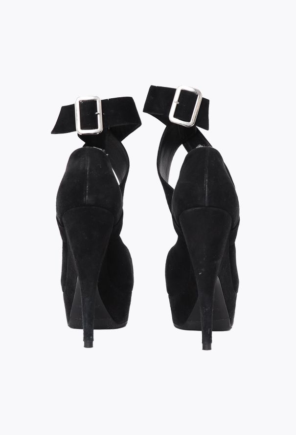 Saint Laurent Vintage Imperiale Suede Heels - 4 Saint Laurent Vintage Imperiale Suede Heels - 4