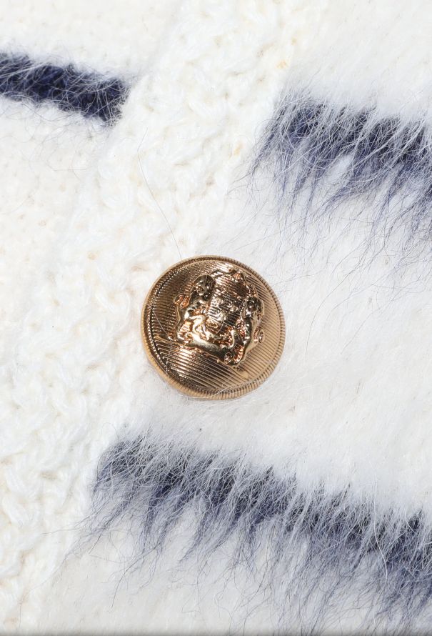 Céline 2023 Brushed Alpaca Marinière Jacket - 6