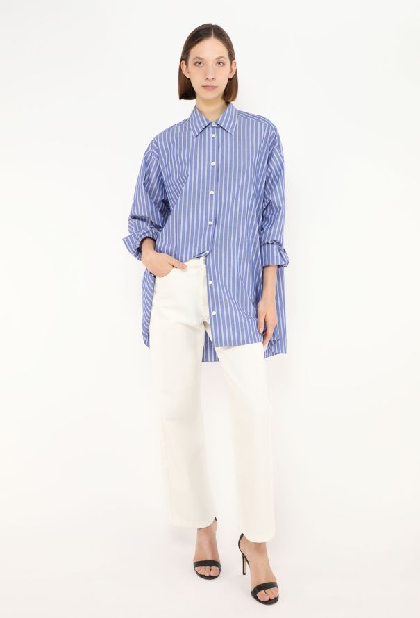 The Row 2025 Luka Pinstripe Shirt - 1