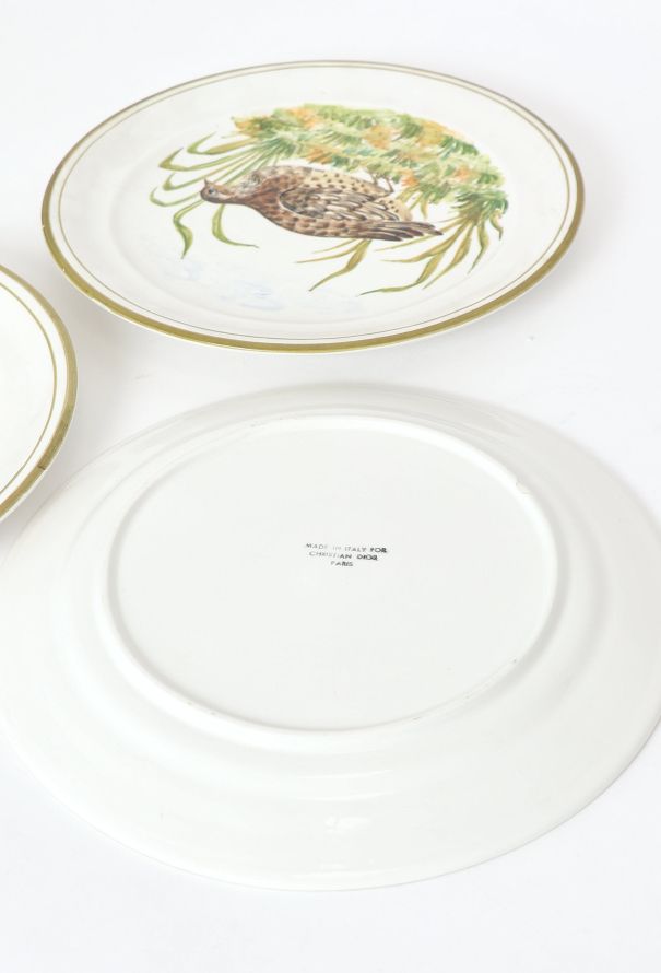 Dior 1950s Hand-Painted Ceramic Plate Set - 5
