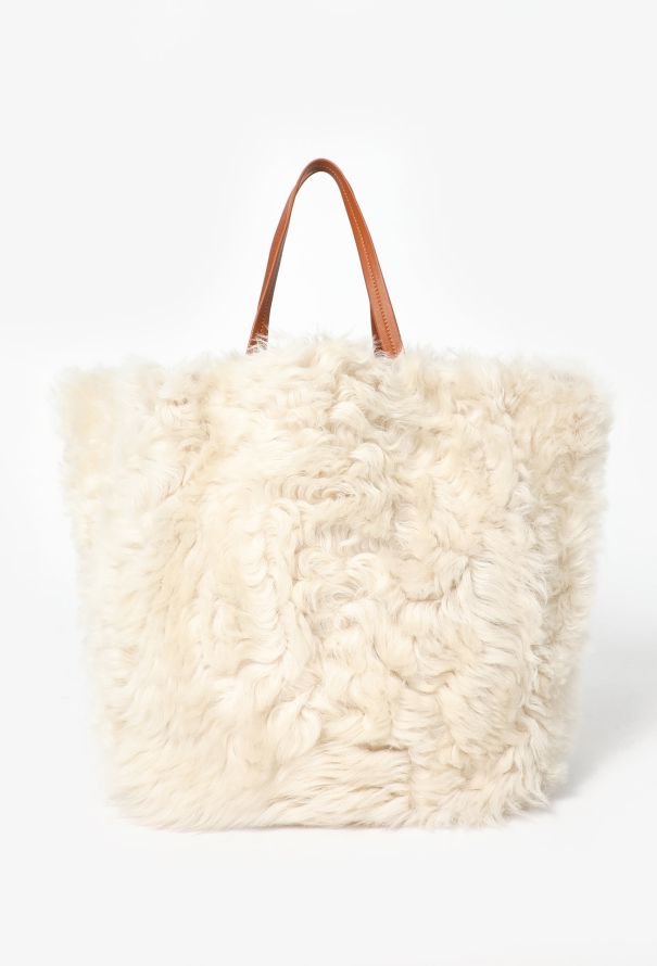 Céline Reversible Shearling Cabas Phantom Tote - 1