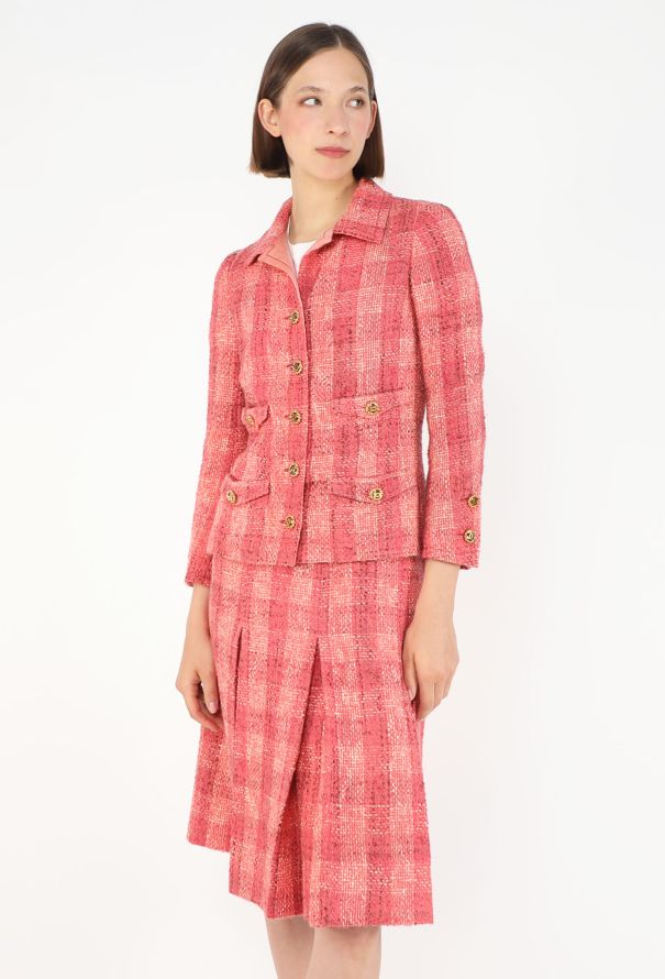Chanel HAUTE COUTURE S/S 1976 Pleated Tweed Ensemble - 7